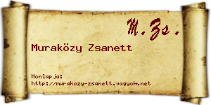 Muraközy Zsanett névjegykártya