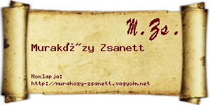 Muraközy Zsanett névjegykártya